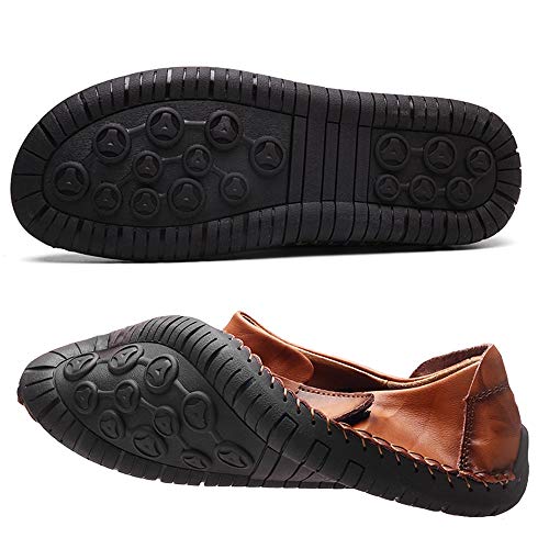 UPIShi Leather Mens Casual Slip-On Driving Loafers Oxford Walking Boat Sneaker Shoes3