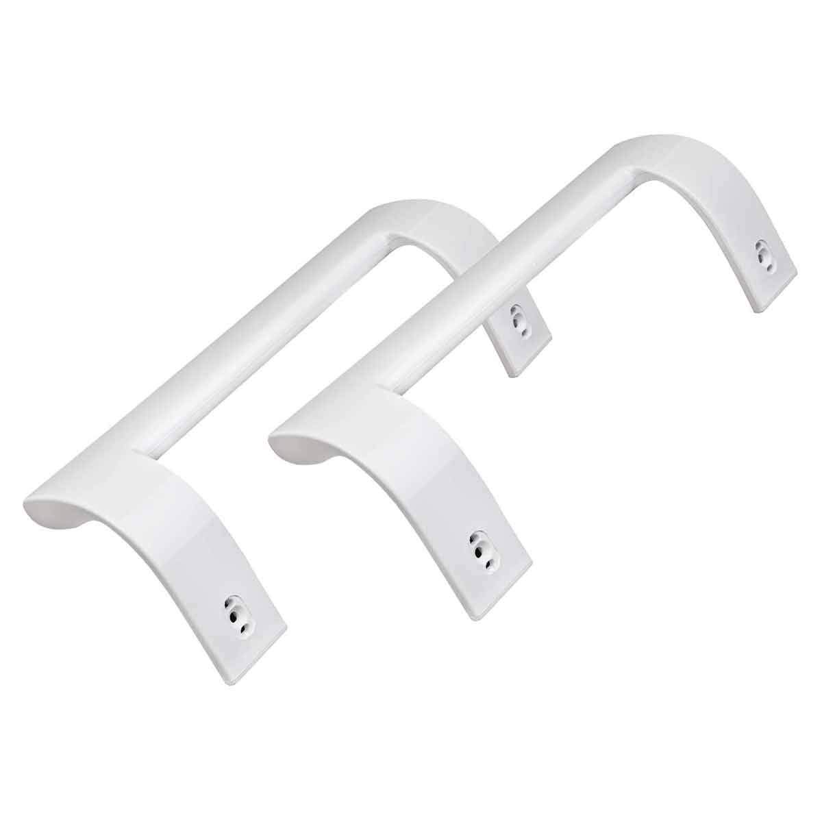 Recamania KIT Dos Tiradores Puerta frigorífico compatible con Beko, Saivod - Cod. original 4321270300, 2PT-163 - Medidas 250mm, distancia entre tornillos 215mm
