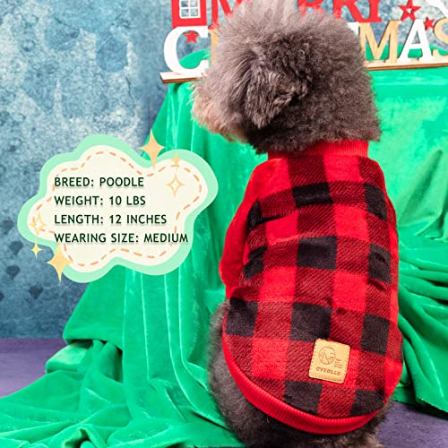 cyeollo Dog Sweater Warm Dog Winter Coats Buffalo Plaid New Year Puppy Dog Sweatshirt Flannel Cold Weather Coats Dog Clothes for Small Dogs Size S cyeollo Dog Sweater Warm Dog Winter Coats Buffalo Plaid New Year Puppy Dog Sweatshirt Flannel Cold Weather Coats Dog Clothes for Small Dogs Size S