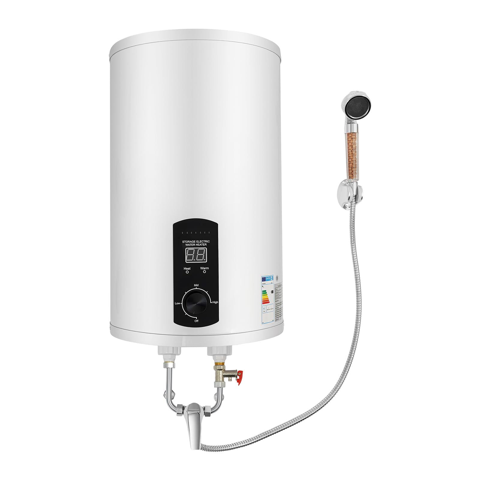 Scaldacqua Elettrico 220V 2000W 25 Litri Alta Capacità, Temperatura (25-75 °C) con Comando a Pulsante Display Digitale, Adatto per Cucine, Servizi Igienici, Bagni, Camper, ecc