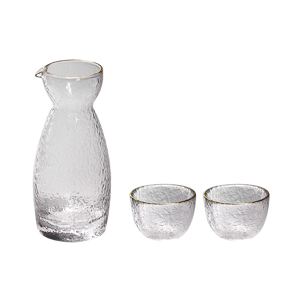 Service à saké japonais en verre idéal pour cadeau de noël ou nouvel an