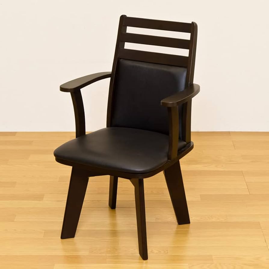 BENSON　回転式ダイニングチェア　ダークブラウン Amazon｜BENSONダイニングチェア ダークブラウン PVCシート 肘