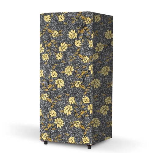 Image of Durable Fridge Cover Single Door 180 to 220 Litre Easy to Clean Dustproof and Waterproof Printed Refrigerator Cover 150x60 cm