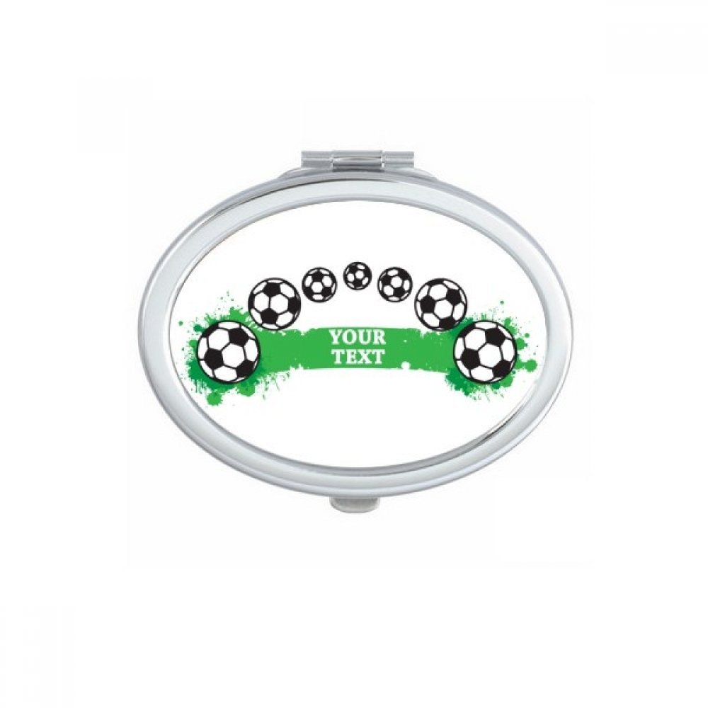 Miroir de poche football ovale pour corriger son maquillage partout sans encombrement
