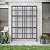 Vita Urbana Slate Gray Embossed Vinyl Modern Trellis and Privacy Screen, 60 inch L x 84 in H, Grey, Garden Décor, BPA and Pthalate Free, Lattice, VT17631