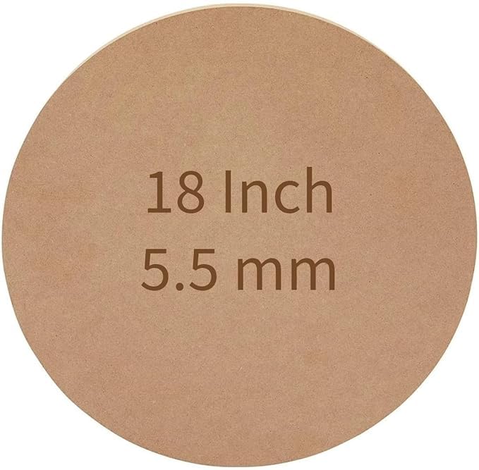 CraftVista 18 Inch MDF Board for Art and Craft - Round Wood Circl...