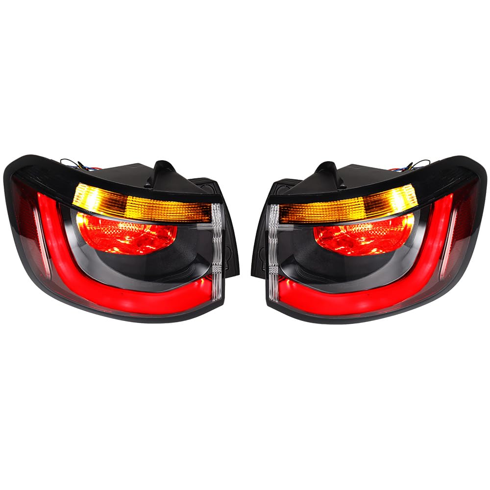 Astra Depot Pair Running Brake Tail Light Assembly Turn Signal Outer Lamp Compatible for 2017-2020 Jeep Compass