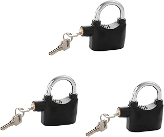 CLISPEED Bikes Bikes 3pcs Motorcycle Bike Bikes Bikes Heavy Duty Bike Lock Lock with Copper Core Mountain Bike Lock Metal Padlock for Bike Motorcycle Lock Bicycle Lock Cable Lock