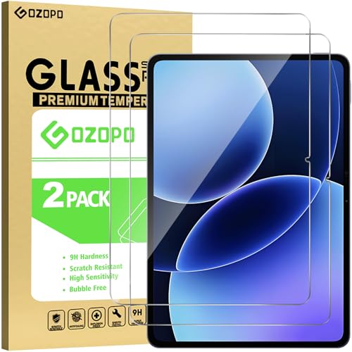 GOZOPO Schutzfolie für Xiaomi Pad 7/7 Pro/Pad 8 / Pad 8 Pro & Xiaomi Poco Pad X1 (11,2 Zoll), 9H Festigkeit, hohe Auflösung, Kratzfestigkeit, keine Blasen [2 Stück]