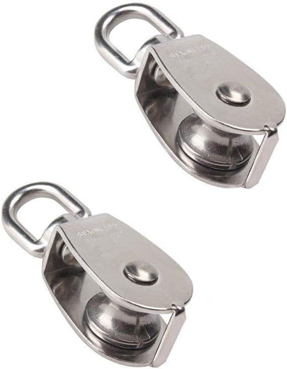 Industrial & Scientific Heyous 2pcs M20 Stainless Steel Single Pulley