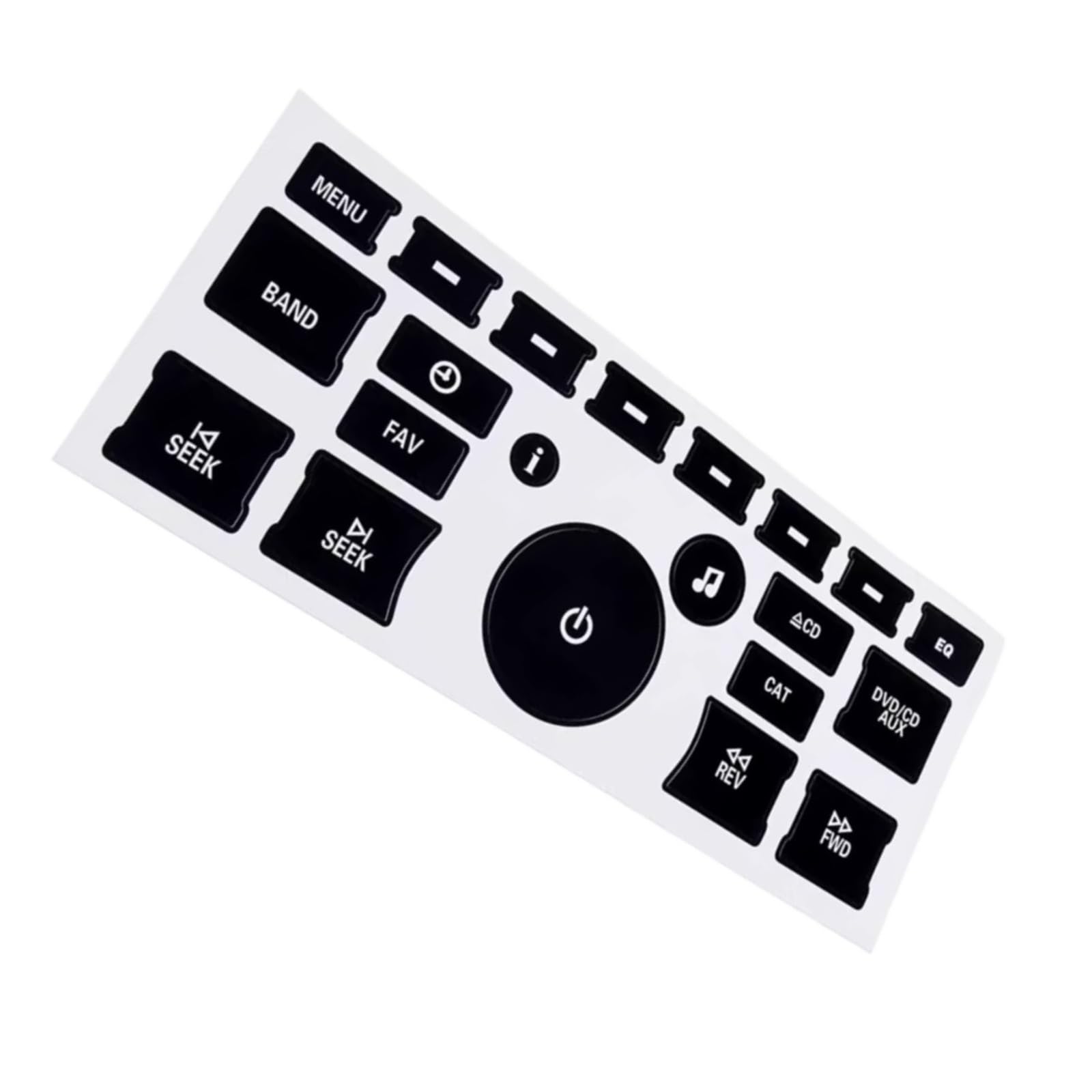 Interior Repair Decal Sticker Compatible with GMC for Acadia SLE SLT for Denali 2006-2012 Car AC Audio Dashboard Control Button Repair Decals A/C Button Sticker