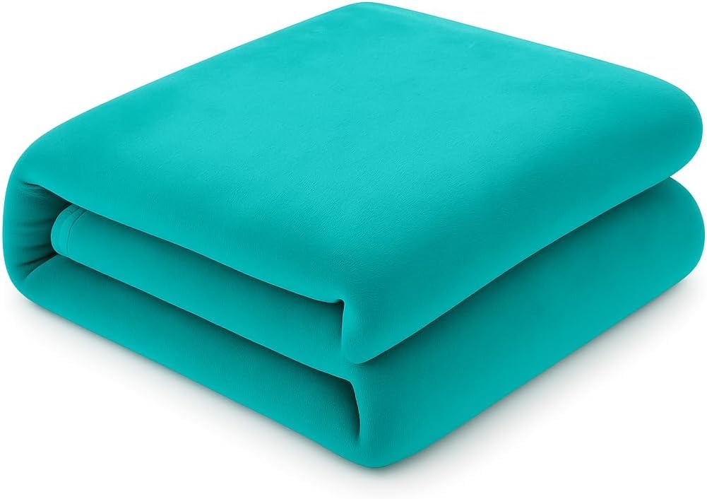 Nightzone Teal Luxury Faux Fur Mink Fleece Throw Over Sofa Bed Soft Warm Blanket (, Single (125 X 150 Cm))