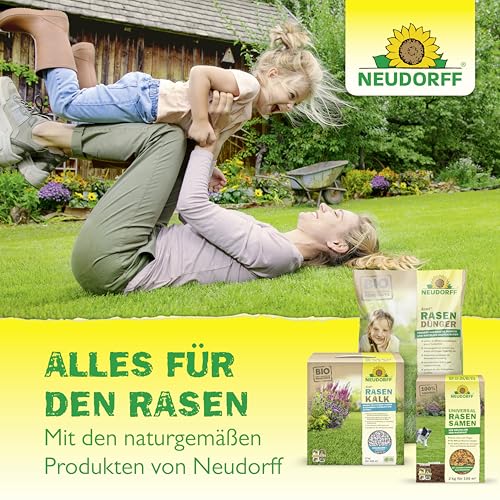 Neudorff TerraVital RasenSanierer – Vertikutier-Mix für 150 m² zur Neuanlage und Ausbesserung lückenhafter Rasenflächen nach dem Vertikutieren, schnellkeimend, 4,5 kg