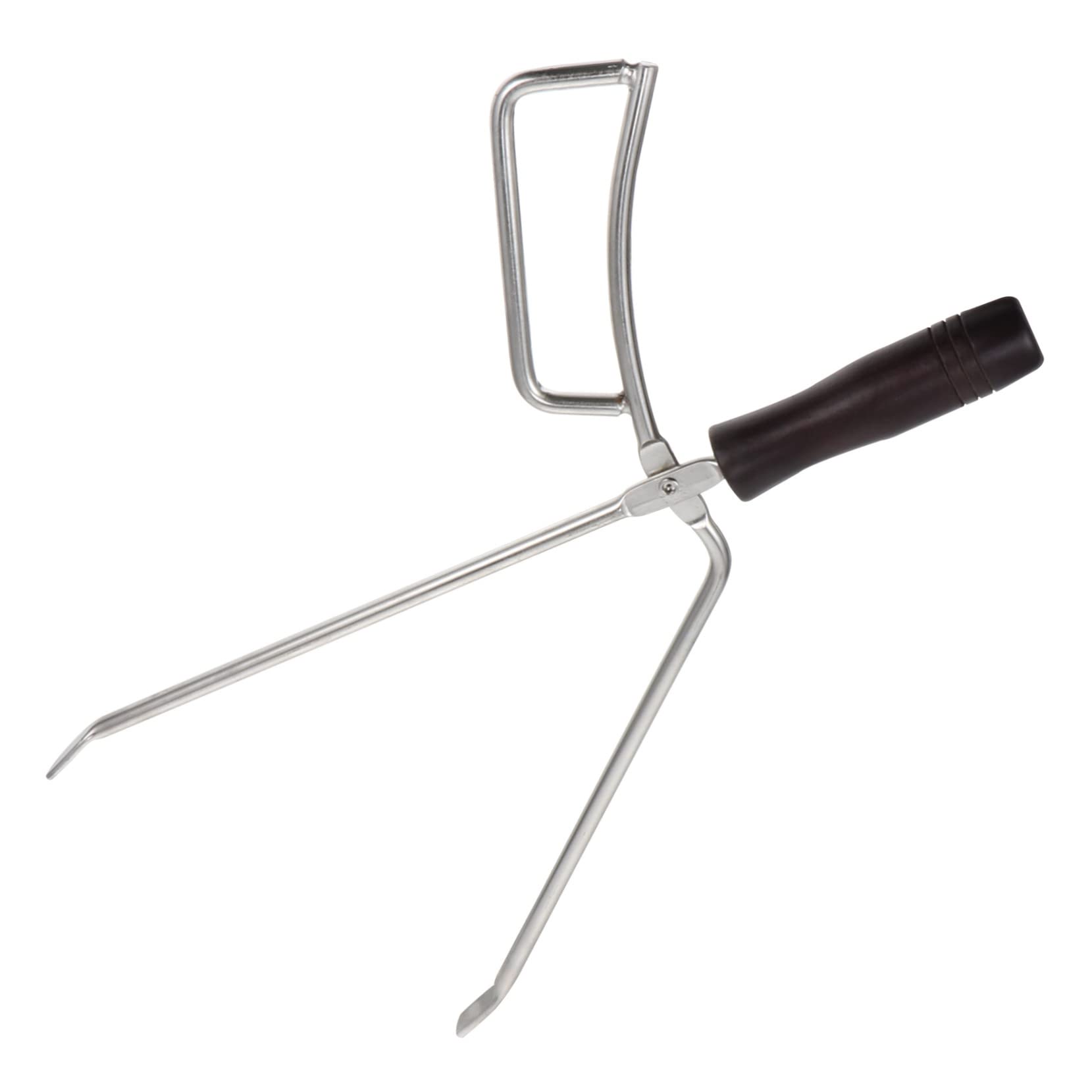 CIMAXIC 1PC Charcoal Tong with Solid Beech Handle Durable Tool for Outdoor Grilling for Picnics Buffets and Backyard Gatherings