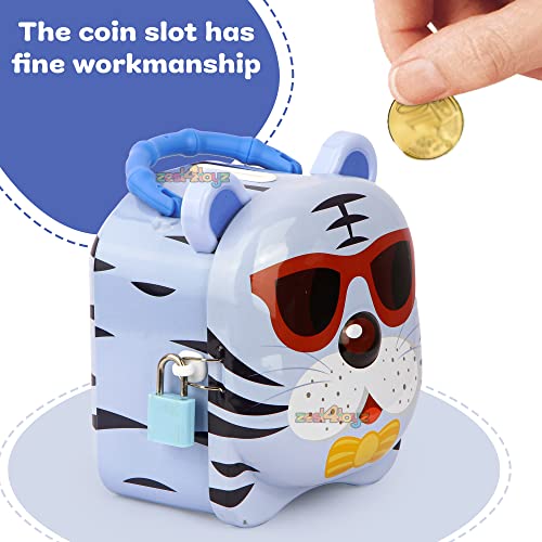 Image of Zest 4 Toyz Money Bank for Kids Metal Piggy Bank with Lock N Key Money Saving Box Gullak Money Box Coin Bank Kids Cash Box Return Gifts