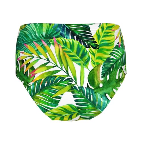 Colorful Tropical Palm Leaves Girls' Underwear Soft Cotton Little Girls Panties Comfort Briefs2