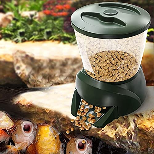Mangiatoia automatica per pesci con display LCD e timer, sistema di alimentazione programmabile per acquari e pesci da laghetto