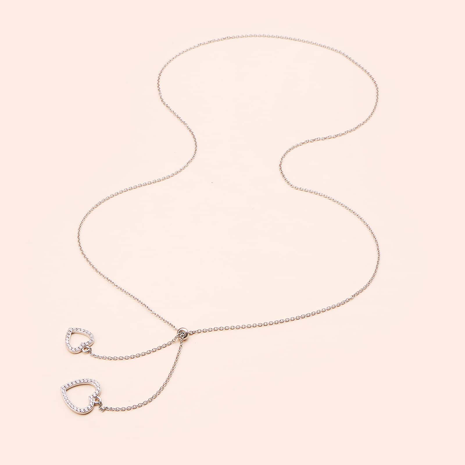 Y Kette für Damen 925 Sterling Silber Mond und Stern/Herz Anhänger Halskette Layered Halsketten Verstellbar Y Halskette Schmuck Geschenk Für Frauen
