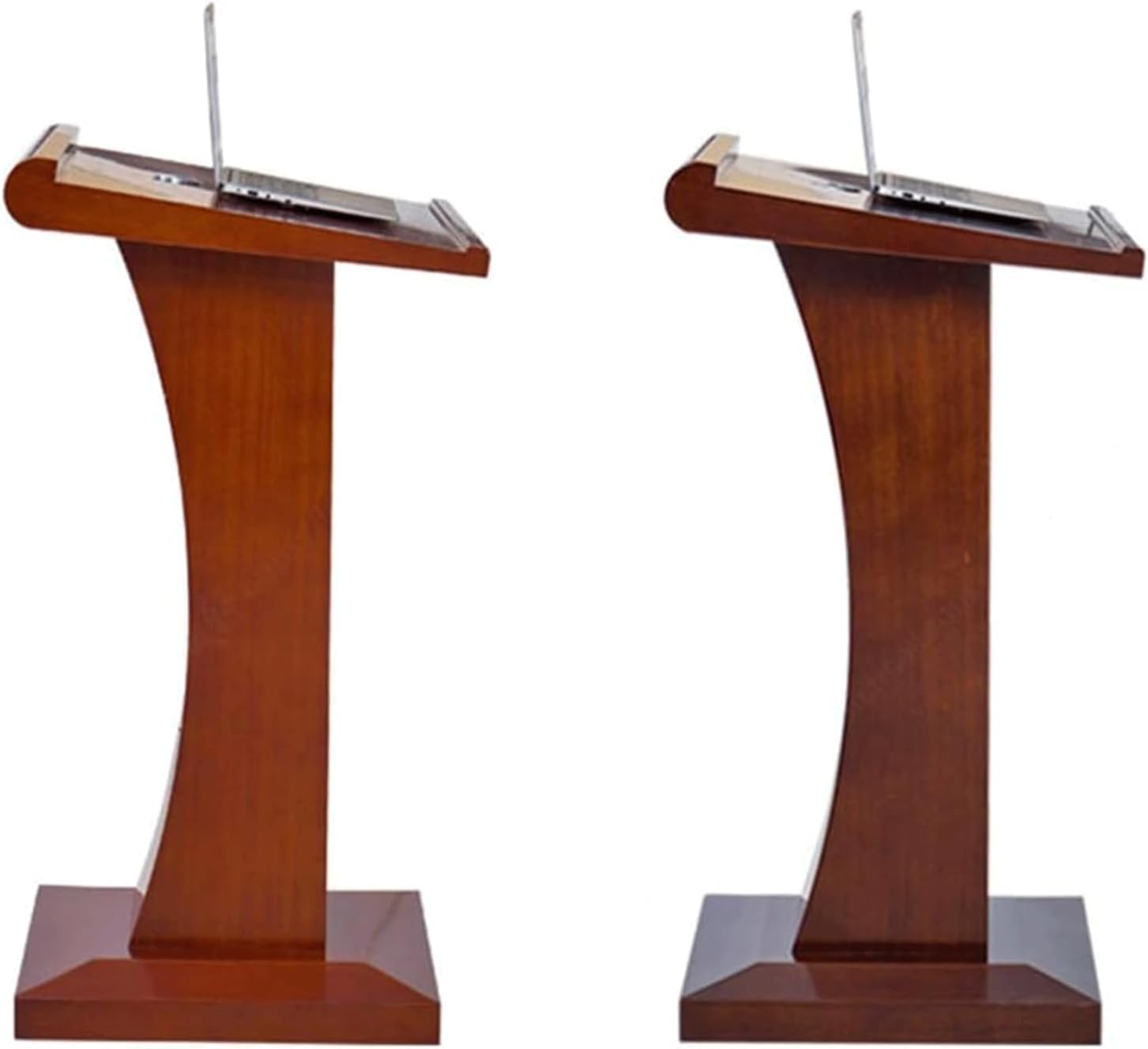 Podio Podi su Ruote Leggii in Legno Pulpiti da Chiesa Portatili Podio per Insegnanti di Scuola per Impieghi Gravosi Leggii per Riunioni in Ufficio Scrivania in Piedi Podio(Walnut)