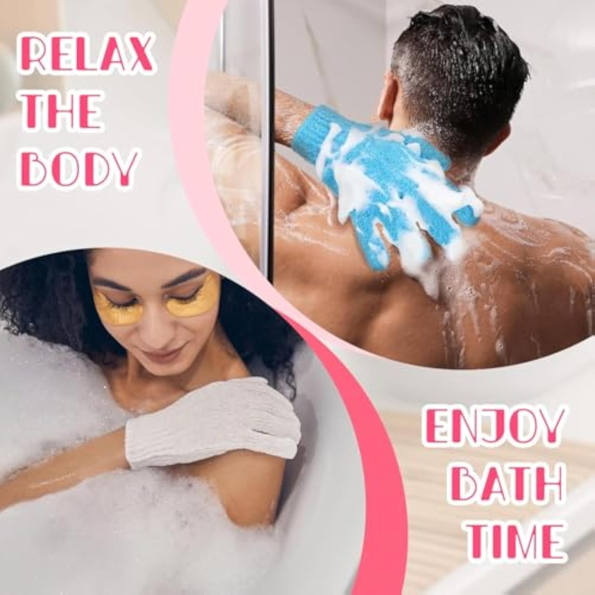 Strong Exfoliating Hydro Body Scrub Gloves for Deep Cleansing