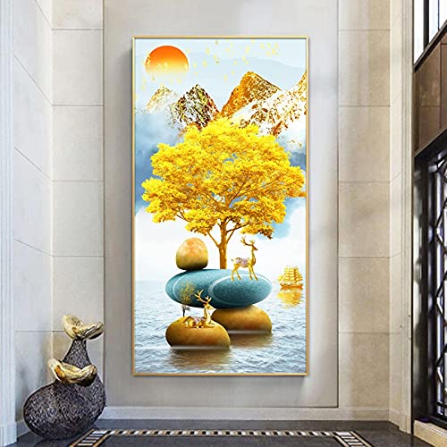 Diamond painting arbre doré pour illuminer la décoration de votre salon - 2