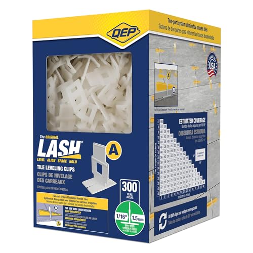 QEP LASH Tile Leveling System, Part A, Clips for 1/16" Grout (300 Pack), White - Image 6