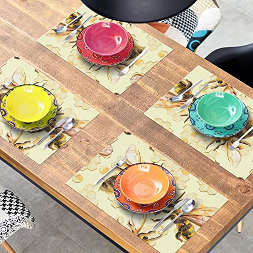 Set de table antidérapant lot de 6 résistant chaleur motif abeille - 8