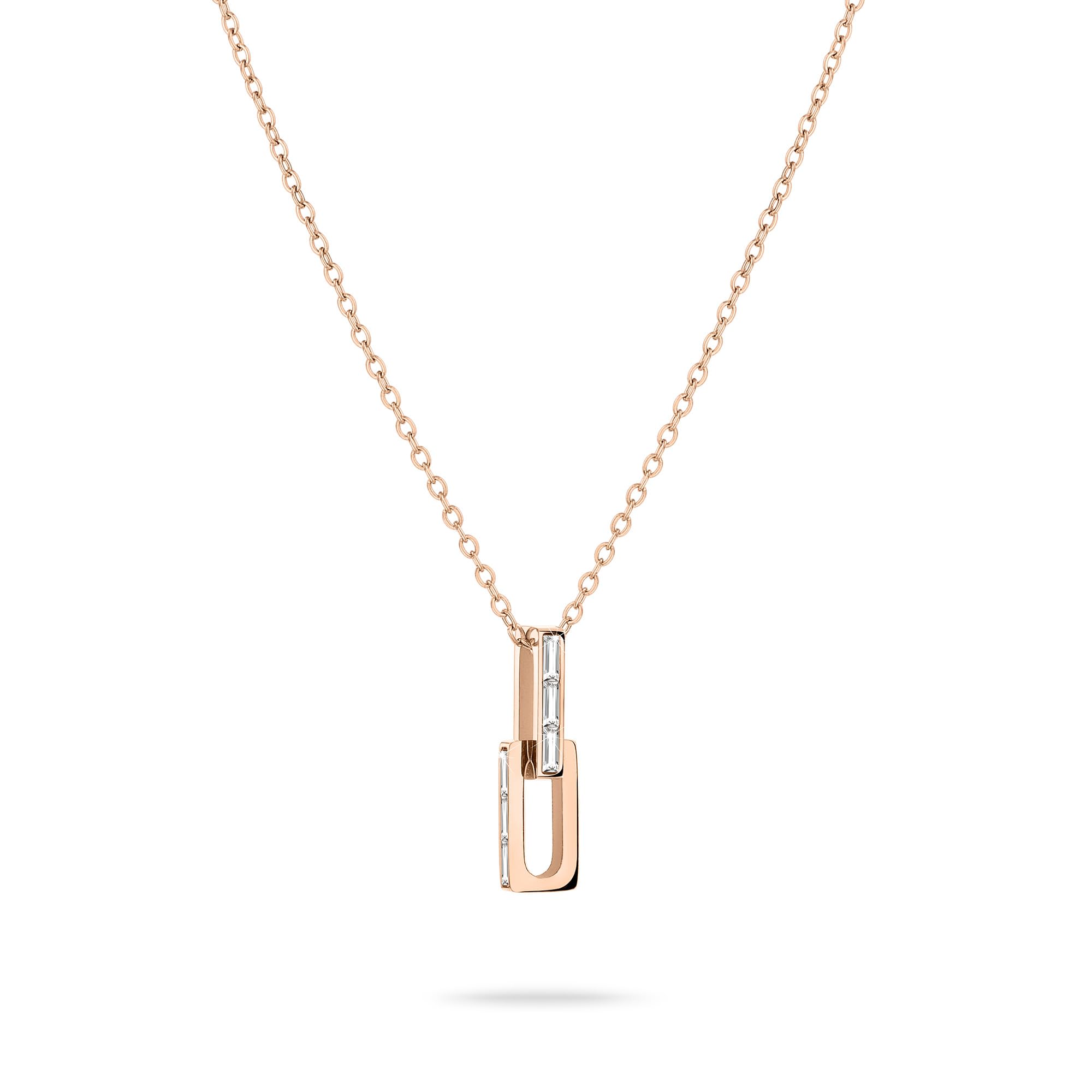 LIEBESKIND BERLIN Damen Schmuck – Eine tolle Kollektion aus Ohrringen, Ketten und Armbändern mit coolen Sparkle-Link-Chain Details aus Edelstahl - Baguette-Steine sorgen für das Funkeln an diesen