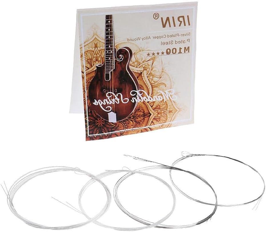 8 unidsset mandolina cuerda alambre inoxidable mandolina cuerdas instrumentos musicales accesorios 0.25 0.36 0.61 0.034 in para regalos