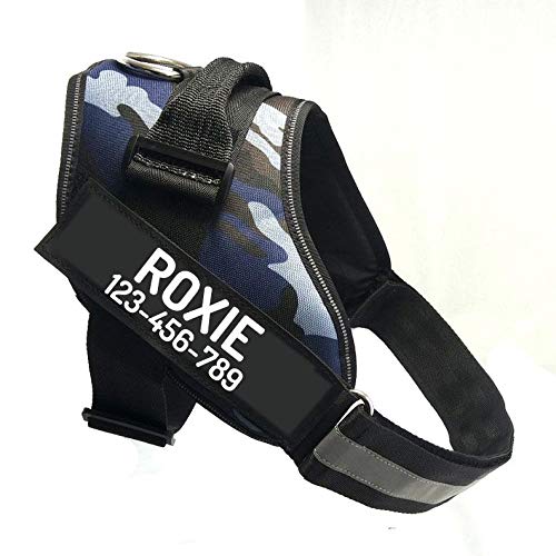 PawPawify Custom No Pull Dog Harness with Name and Phone Number, Heavy Duty Personalized Pet Vest to Prevent Tugging, Pulling, or Choking, Training