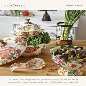 MACKENZIE-CHILDS Utensil Caddy, Sturdy Cutlery Organizer for Table or Countertop MACKENZIE CHILDS Utensil Caddy Sturdy Cutlery Organizer for Table or Countertop