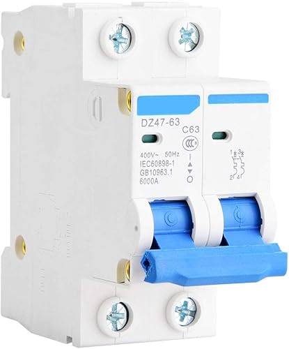 YWBL-WH Disyuntor en miniatura DZ47-63 2P 400V AC Interruptor de aire de protección de fuga de disyuntor miniatura 63A