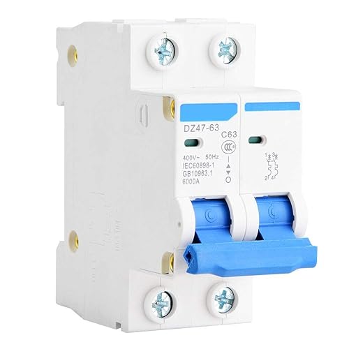 YWBL-WH Disyuntor en miniatura DZ47-63 2P 400V AC Interruptor de aire de protección de fuga de disyuntor miniatura 63A