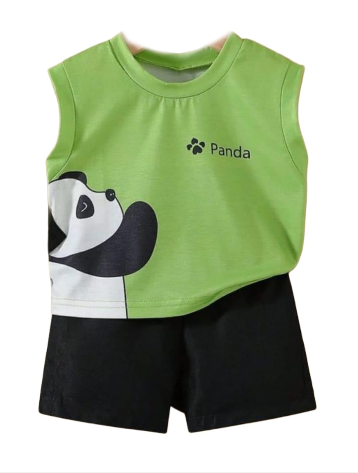 Kids Clothes for Boys | Sleeveless Printed Cotton Tshirt and Shorts Clothing Set | Summer Wear Dress for Kids-image-46