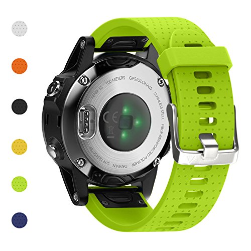 Fashioneey Compatible with Garmin Fenix 5s Band, 20mm Soft Silicone Wristband Replacement Strap with Quick Release Connectors Compatible for Garmin Fenix 5s/ Fenix 5s Plus Smart Watch