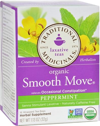 Traditional Medicinals Organic Smooth Move®, Senna Peppermint, Caffeine Free, 16 Wrapped Tea Bags, 1.13 oz (32 g) - Image 4