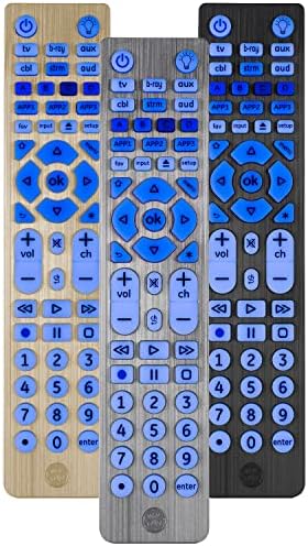 GE 6-Device Backlit Universal Remote Control for Samsung, Vizio, Lg, Sony, Sharp, Roku, Apple TV, Smart TVs, Streaming Players, Blu-Ray, DVD, Master Volume Control, Silver, 37038