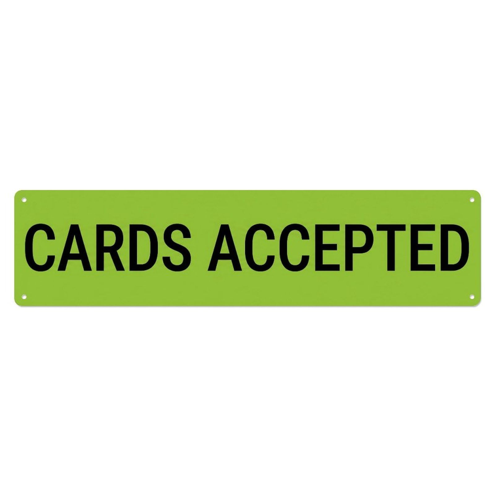 Metal Tin Sign Cards Accepted Payment Options
