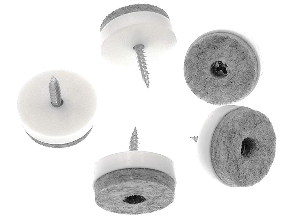 ALIMITOPIA 40pcs Screw-on Furniture Felt Pad Chair Glide Slider Hardwood Floor Protector for Wooden Leg Feet of Chair — view 4