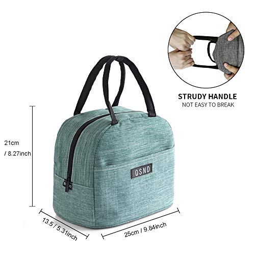 Hiprettyus 2Pcs Insulated Tote Lunch Bags, Freezable School Kids Lunch Bag, Leakproof Lunch Box For Work, Women, Men, Teens, Boys, Girls (Gray, Green) #TOP6