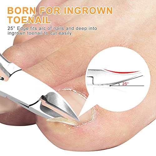 Futurekart Cuticle Cutter Cuticle Nipper Nail Clipper for Ingrown/Thick Toenails - Black - Image 2