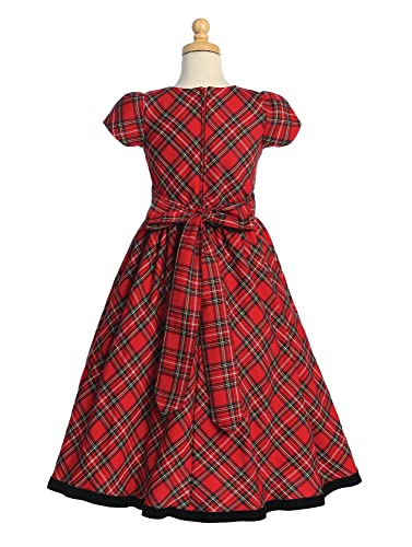 Made in USA Toddler Christmas Dresses for Girls, Red Plaid Dress for Baby Girl, Holiday Outfit, Vestidos Niñas4