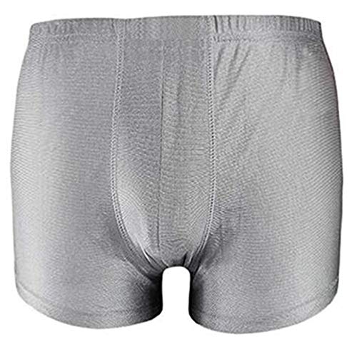 Amradield Men Underwear Boxer Briefs Radiation EMI Protection Shorts Pants Silver