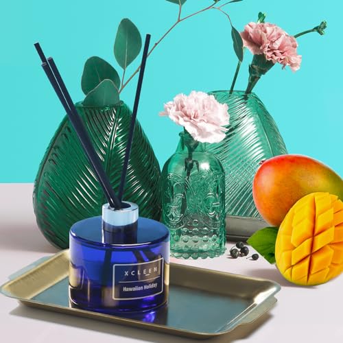 Xcleen Reed Diffuser Set, 6.7 Oz Hawaiian Holiday Scented Reed Diffuser, Home Fragrance Oil Diffuser with Sticks, Great Air Fresheners for Bathroom Xcleen Reed Diffuser Set, 6.7 Oz Hawaiian Holiday Scented Reed Diffuser, Home Fragrance Oil Diffuser with Sticks, Great Air Fresheners for Bathroom