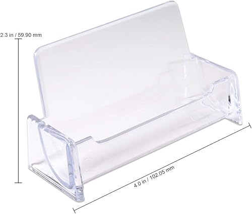 Miniatura 2 de Beauticom Tarjetero transparente  Soporte horizontal para tarjetas de visita de escritorio  (estilo estándar, 6 piezas)