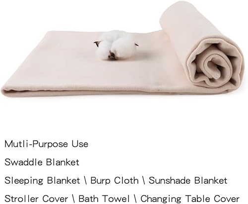 Miniatura 45 de PESAAT Conjunto de gorro de algodón para bebé, sombreros para recién nacidos, mantas de recepción para bebés niños y niñas Verde militar