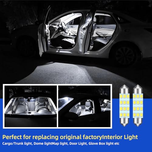 Bombilla LED 578 41mm 6000K blanca interior para auto miniatura 5
