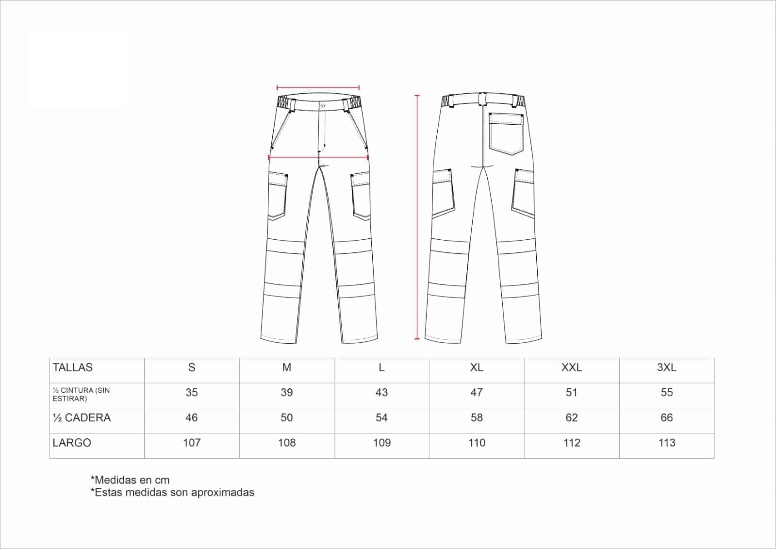 WORKTEAM Pantalón de Trabajo Slim Fit de Alta Visibilidad con Cintas Reflectantes, Multibolsillos y Tejido Elástico. EN ISO 20471. Clase 1. Unisex