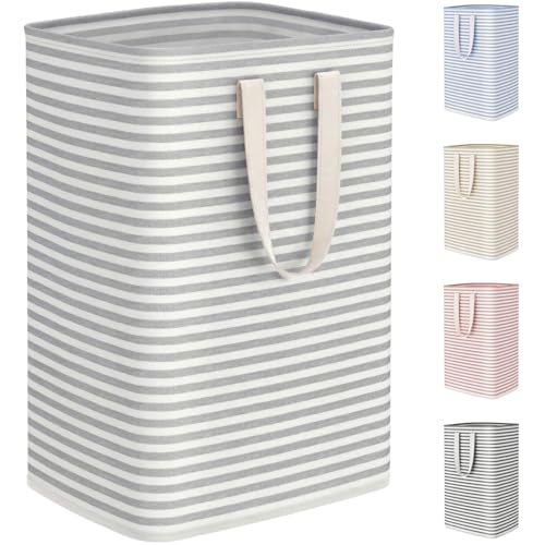 Lifewit 75L Collapsible Washing Laundry Basket Hamper Dirty Clothes Basket Laundry Bin With Extended Handles For Storage Clothes In Bedroom Bathroom Grey