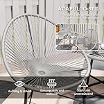 Polyrattan Lounge-Set für 2 Personen Grau